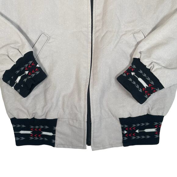 Vintage RARE Paul McCartney 1990 World Tour Gray Full Zip Bomber Jacket - Picture 6 of 11